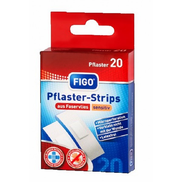 FIGO Strips Sensitive Επιθέματα Αυτοκόλλητα Μικροτραυμάτων. 60x19mm. 20 Τεμάχια. FIGO Strips Sensitive Επιθέματα Αυτοκόλλητα Μικροτραυμάτων. 60x19mm. 20 Τεμάχια.