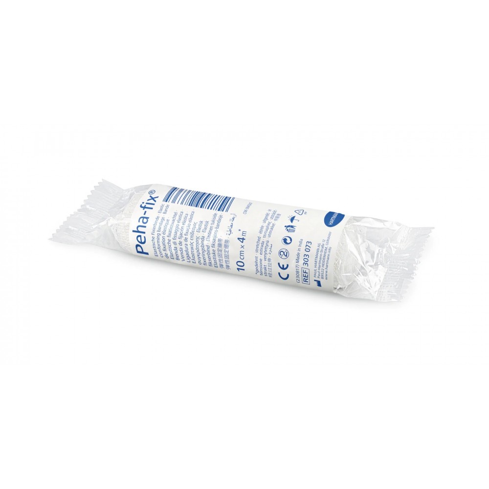 Peha-Fix® E Υπερελαστικός Επίδεσμος Στερέωσης. 4m x 10cm. Λεύκο. 20Τεμάχια. 3030782. 