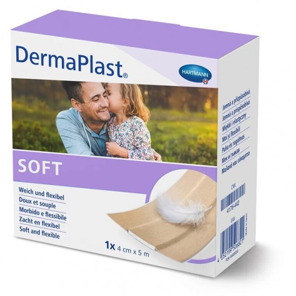 DermaPlast® Sensitive Απαλό-Ελαστικό Αυτοκόλλητο Επίθεμα Μικροτραυμάτων σε Ταινία. 5m x 4cm. 1Τεμάχιο. 5353512.  DermaPlast® Sensitive Απαλό-Ελαστικό Αυτοκόλλητο Επίθεμα Μικροτραυμάτων σε Ταινία. 5m x 4cm. 1Τεμάχιο. 5353512.