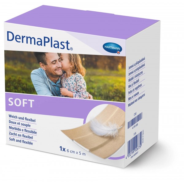 DermaPlast® Sensitive Απαλό-Ελαστικό Αυτοκόλλητο Επίθεμα Μικροτραυμάτων σε Ταινία. 5m x 6cm. 1Τεμάχιο. 5353612.  DermaPlast® Sensitive Απαλό-Ελαστικό Αυτοκόλλητο Επίθεμα Μικροτραυμάτων σε Ταινία. 5m x 6cm. 1Τεμάχιο. 5353612.