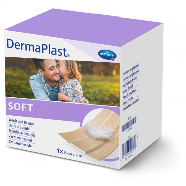 DermaPlast® Sensitive Απαλό-Ελαστικό Αυτοκόλλητο Επίθεμα Μικροτραυμάτων σε Ταινία. 5m x 8cm. 1Τεμάχιο. 5353712.  DermaPlast® Sensitive Απαλό-Ελαστικό Αυτοκόλλητο Επίθεμα Μικροτραυμάτων σε Ταινία. 5m x 8cm. 1Τεμάχιο. 5353712.