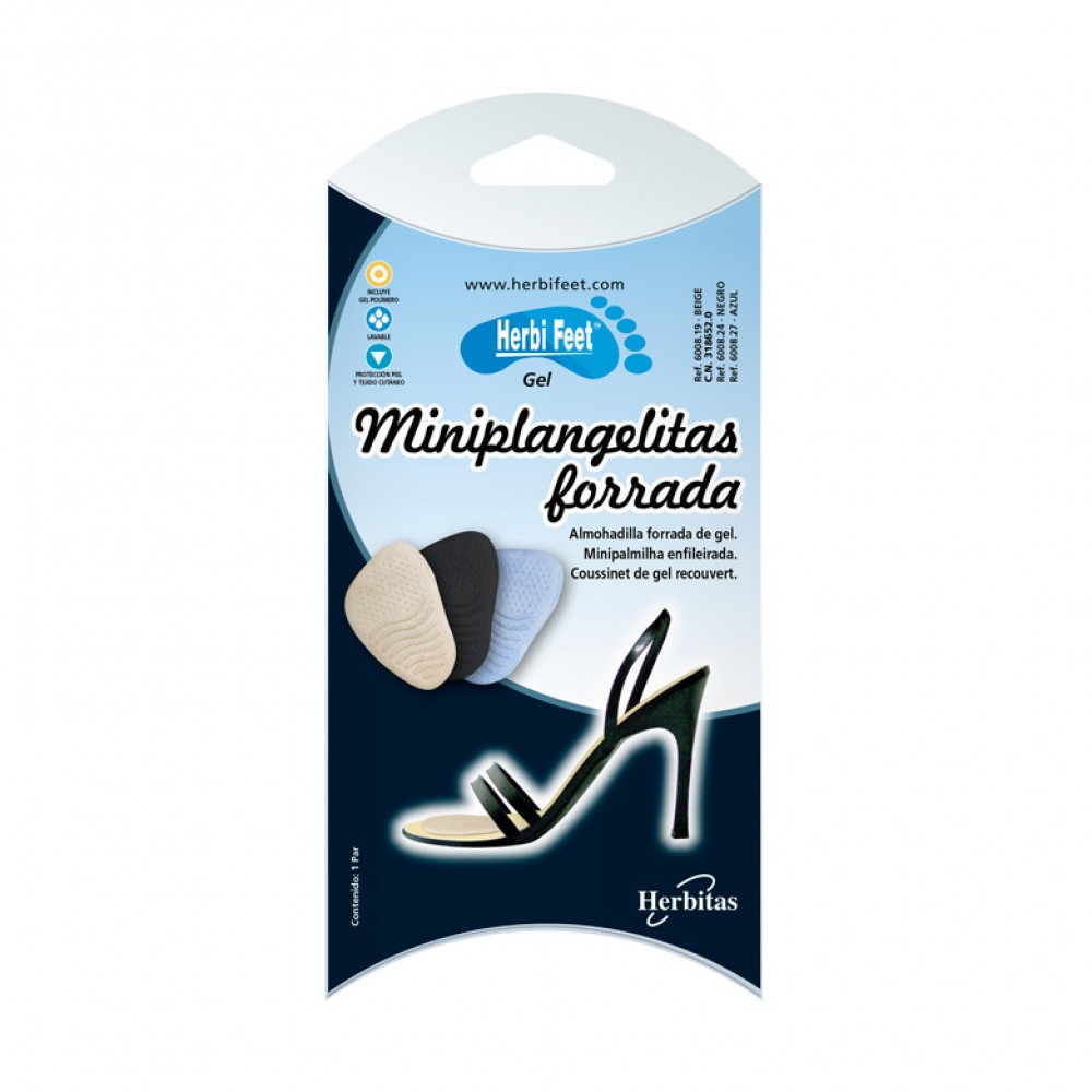 Μαξιλάρι Μεταταρσίου με Gel Miniplangelitas Herbi Feet HF 6060. One Size. Μπεζ. Ζεύγος.