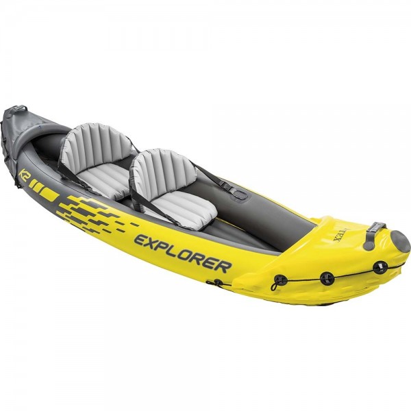 Φουσκωτό Κανό 2 Ατόμων Explorer K2 Kayak. 312x91x51 cm. Γκρι-Κίτρινο. 68307. Φουσκωτό Κανό 2 Ατόμων Explorer K2 Kayak. 312x91x51 cm. Γκρι-Κίτρινο. 68307.