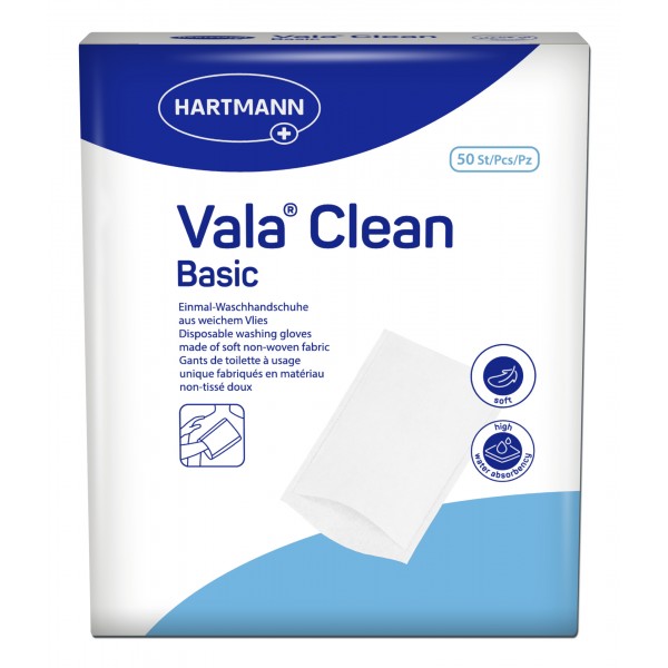 Γάντια Λουτρού Μίας Χρήσης Vala® Clean Basic. 23x15,5 cm. 50 Τεμάχια. 9922451.  Γάντια Λουτρού Μίας Χρήσης Vala® Clean Basic. 23x15,5 cm. 50 Τεμάχια. 9922451.