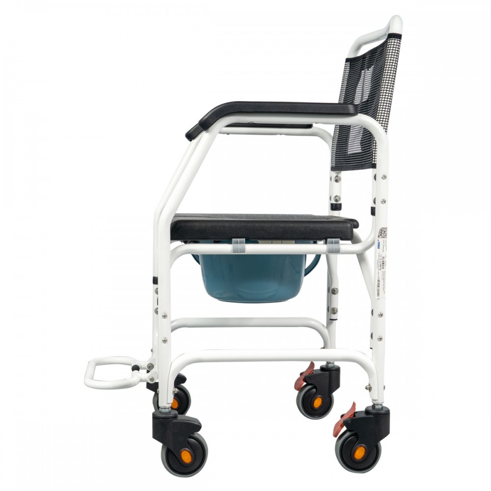 Αμαξίδιο Αλουμινίου Τροχήλατο, Αδιάβροχο με Δοχείο Τουαλέτας 'ASPER'. 0805454.