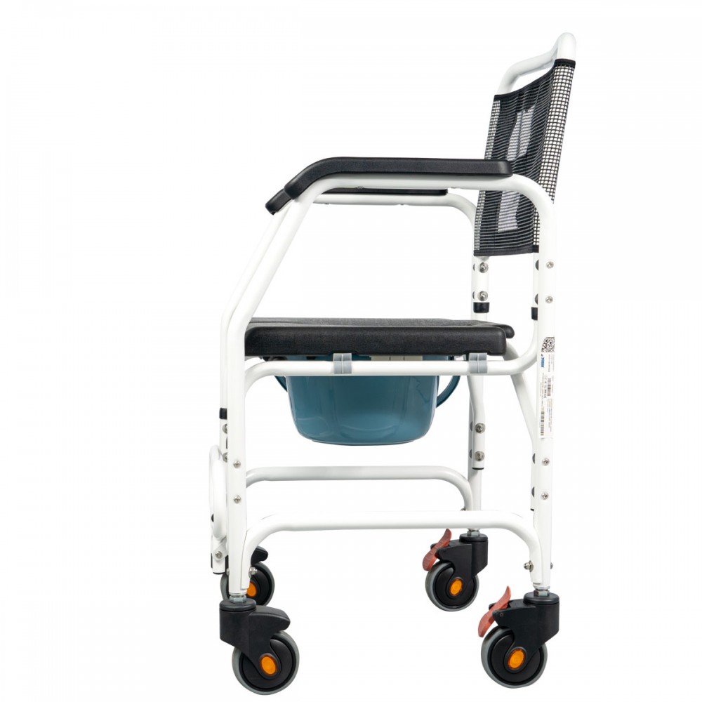 Αμαξίδιο Αλουμινίου Τροχήλατο, Αδιάβροχο με Δοχείο Τουαλέτας 'ASPER'. 0805454.