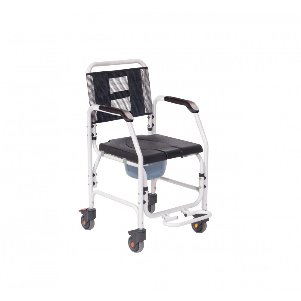 Αμαξίδιο Αλουμινίου Τροχήλατο, Αδιάβροχο με Δοχείο Τουαλέτας 'ASPER'. 0805454.