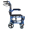 Αναπηρικό Αμαξίδιο Μεταφοράς, Πτυσσόμενο, Αλουμινίου. Πλάτος Καθίσματος 41cm. Μπλε. 