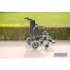 Aναπηρικό Αμαξίδιο Μονής Σταυρωτής Μπάρας Στήριξης GEMINI με Σπαστή Πλάτη, Κάθισμα Πλάτους 40cm & Οπίσθιο Τροχό 12". Ασημί. 0811307.