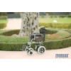 Aναπηρικό Αμαξίδιο Μονής Σταυρωτής Μπάρας Στήριξης GEMINI με Σπαστή Πλάτη, Κάθισμα Πλάτους 40cm & Οπίσθιο Τροχό 12". Ασημί. 0811307.