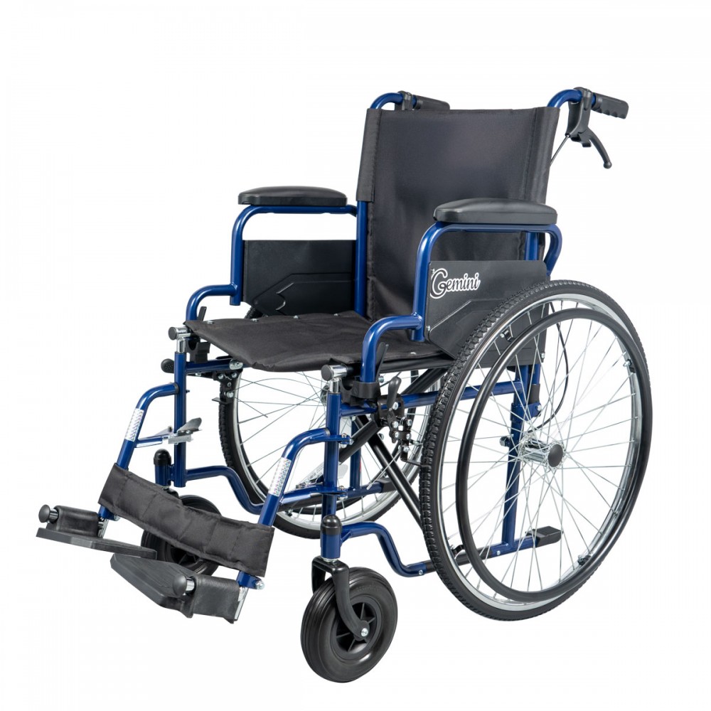 Aναπηρικό Αμαξίδιο Gemini Blue Οπίσθιων Τροχών 24". Πλάτος Καθίσματος 48cm. Μπλε. 0811609.