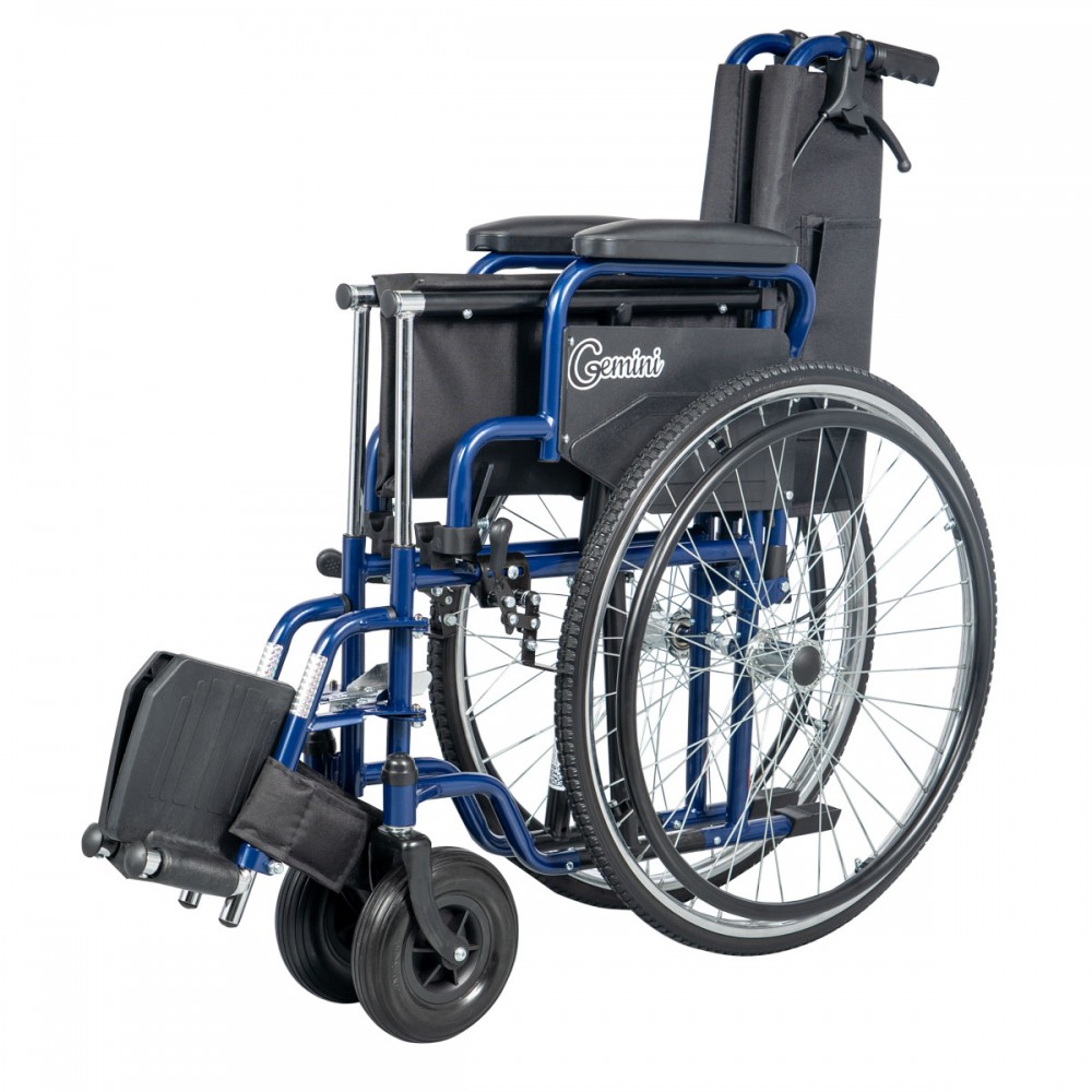 Aναπηρικό Αμαξίδιο Gemini Blue Οπίσθιων Τροχών 24". Πλάτος Καθίσματος 48cm. Μπλε. 0811609.