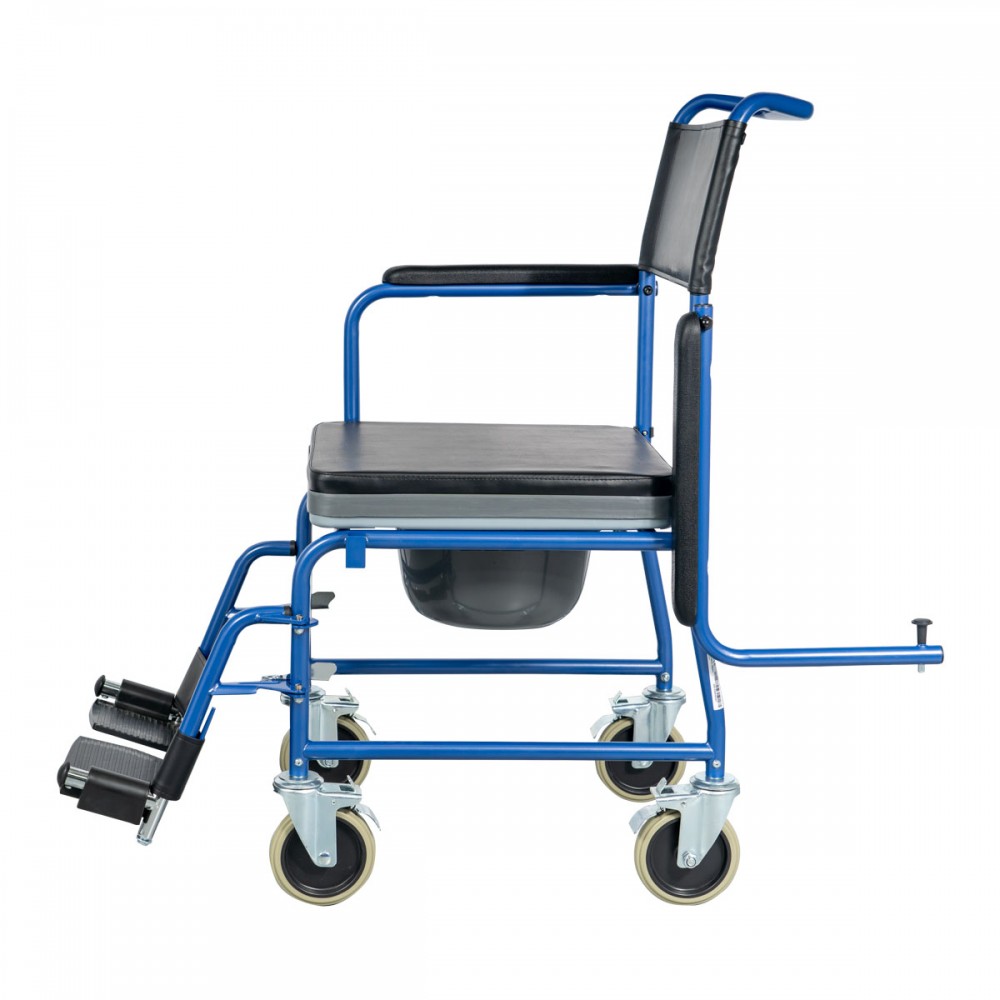 Αναπηρικό Αμαξίδιο GEMINI BLUE με Δοχείο Τουαλέτας. Πλάτος Καθίσματος 44cm. Μπλε. 0811605. 