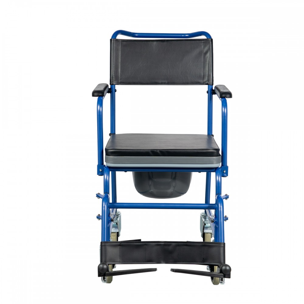 Αναπηρικό Αμαξίδιο GEMINI BLUE με Δοχείο Τουαλέτας. Πλάτος Καθίσματος 44cm. Μπλε. 0811605. 