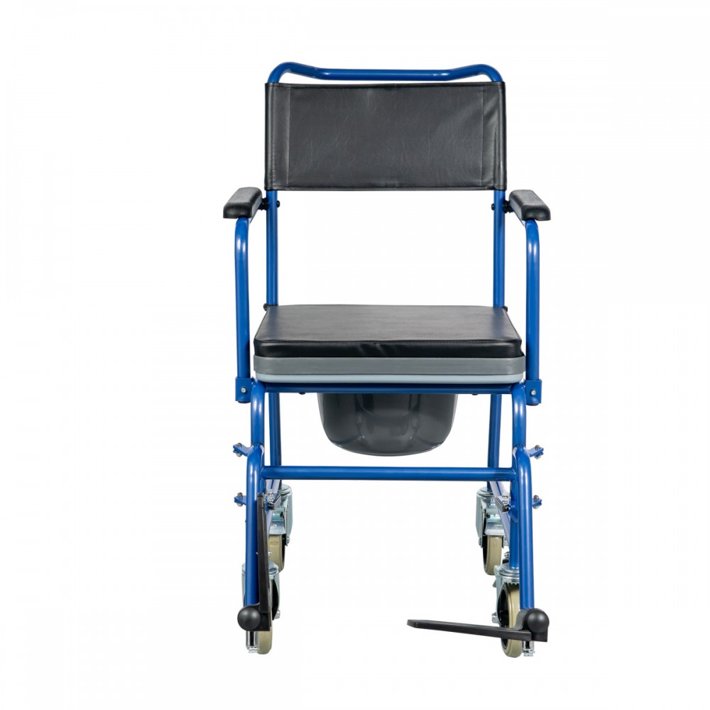 Αναπηρικό Αμαξίδιο GEMINI BLUE με Δοχείο Τουαλέτας. Πλάτος Καθίσματος 44cm. Μπλε. 0811605. 