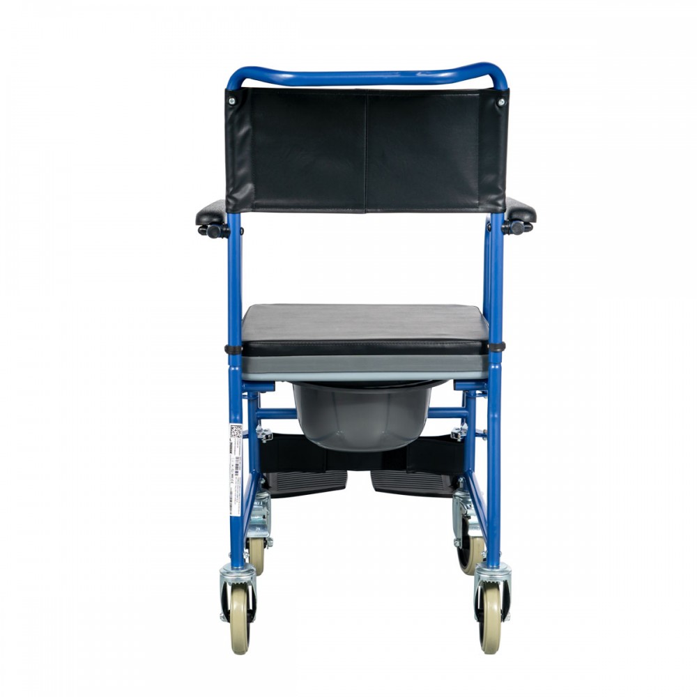 Αναπηρικό Αμαξίδιο GEMINI BLUE με Δοχείο Τουαλέτας. Πλάτος Καθίσματος 44cm. Μπλε. 0811605. 