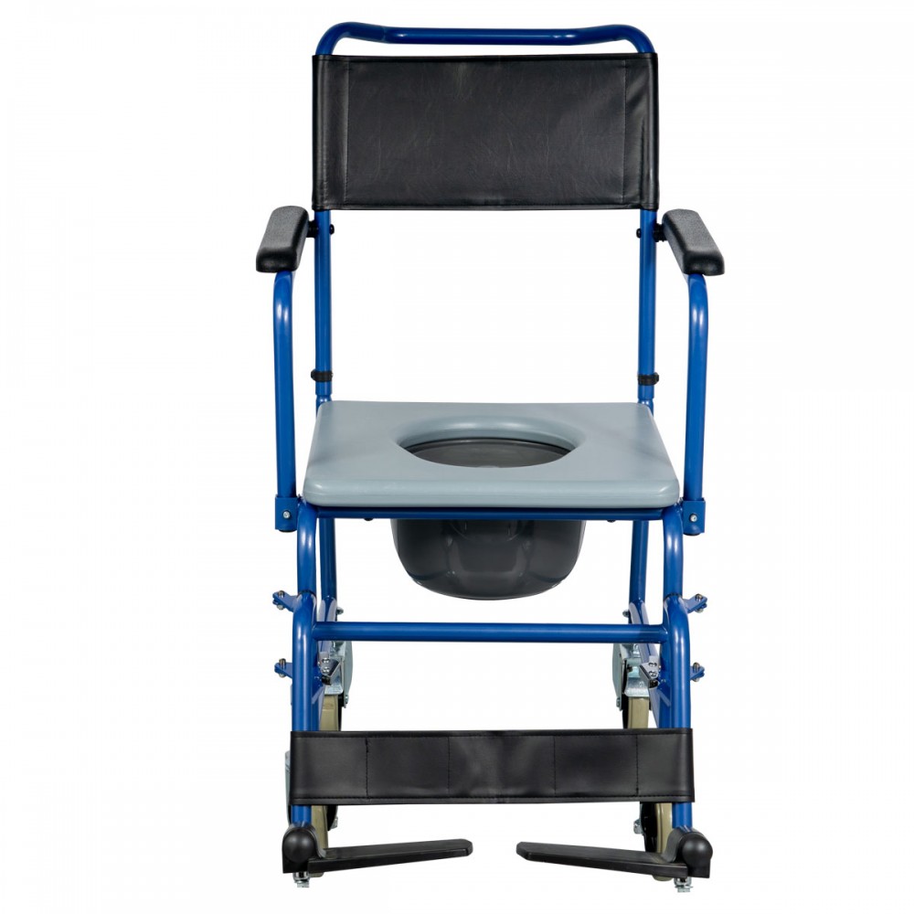 Αναπηρικό Αμαξίδιο GEMINI BLUE με Δοχείο Τουαλέτας. Πλάτος Καθίσματος 44cm. Μπλε. 0811605. 