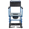 Αναπηρικό Αμαξίδιο GEMINI BLUE με Δοχείο Τουαλέτας. Πλάτος Καθίσματος 44cm. Μπλε. 0811605. 