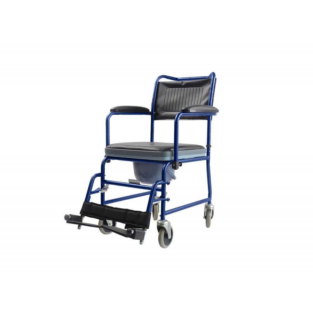 Αναπηρικό Αμαξίδιο GEMINI BLUE με Δοχείο Τουαλέτας. Πλάτος Καθίσματος 44cm. Μπλε. 0811605. 