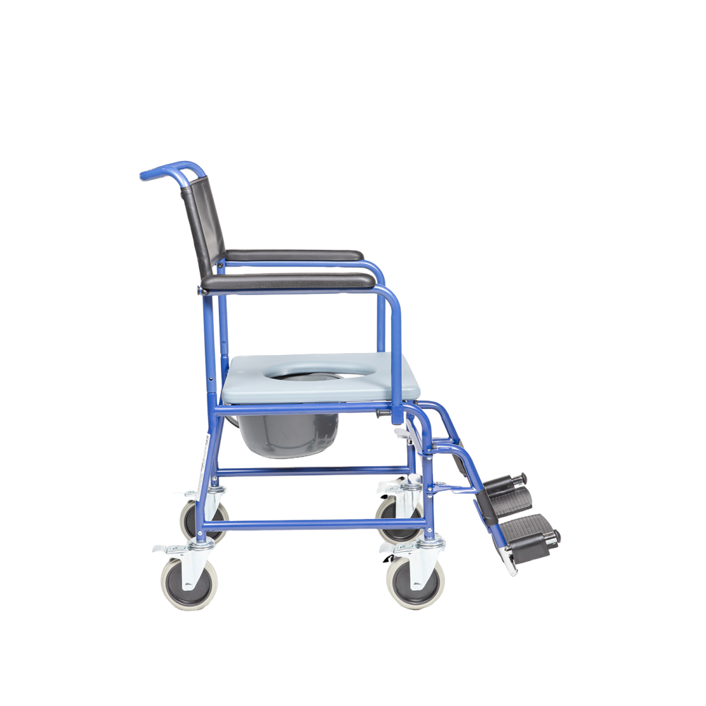 Αναπηρικό Αμαξίδιο GEMINI BLUE με Δοχείο Τουαλέτας. Πλάτος Καθίσματος 44cm. Μπλε. 0811605. 