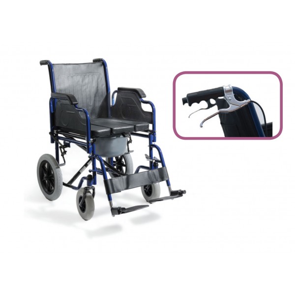 Αμαξίδιο Μεταφοράς Standard Πτυσσόμενο με Δοχείο Τουαλέτας WC και Φρένα Συνοδού. AC–42ΔΦ. Πλάτος Καθίσματος 46cm. Μπλε. Αμαξίδιο Μεταφοράς Standard Πτυσσόμενο με Δοχείο Τουαλέτας WC και Φρένα Συνοδού. AC–42ΔΦ. Πλάτος Καθίσματος 46cm. Μπλε.