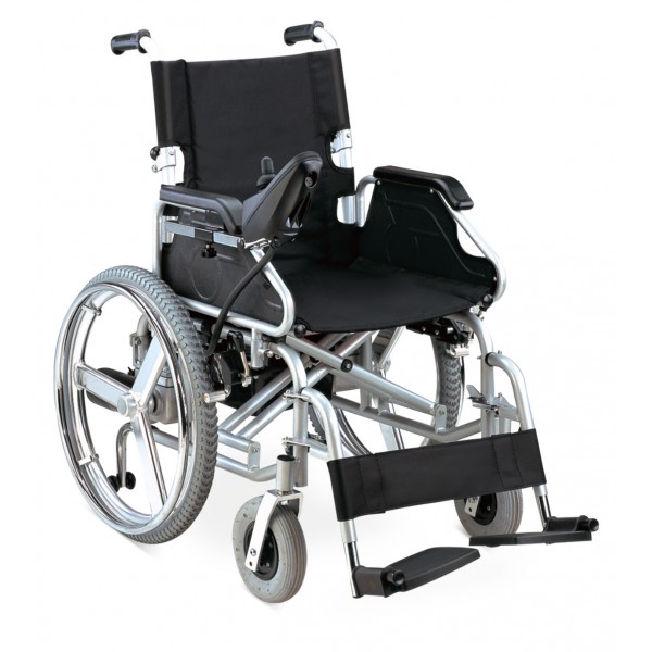 Ηλεκτροκίνητο Ατσάλινο Αμαξίδιο Με Μεγάλους Τροχούς AC-73. Πλάτος Καθίσματος 46cm. Ασημί. Ηλεκτροκίνητο Ατσάλινο Αμαξίδιο Με Μεγάλους Τροχούς AC-73. Πλάτος Καθίσματος 46cm. Ασημί.