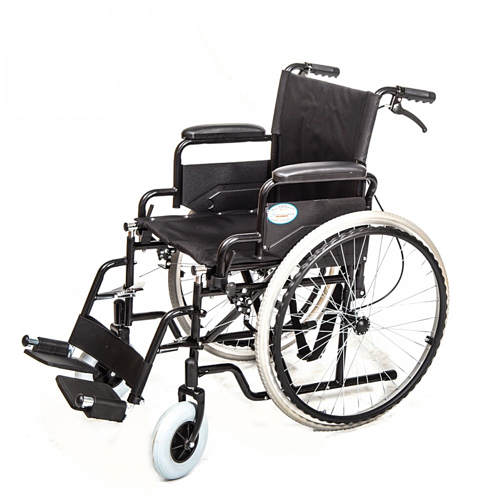 Πτυσσόμενο Αναπηρικό Αμαξίδιο Γενικής Χρήσης Brother Medical BME4617B.  Πλάτος Καθίσματος 46cm. Μαύρο. 