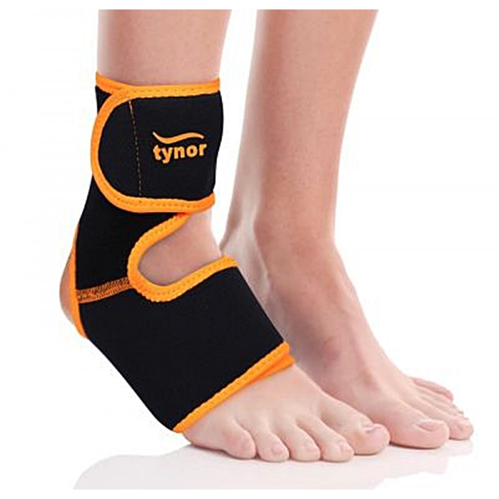 Αθλητική Επιστραγαλίδα Neoprene με Αυτοκόλλητους Ιμάντες Ankle Support. One Size. Μαύρο. Ortholand. 