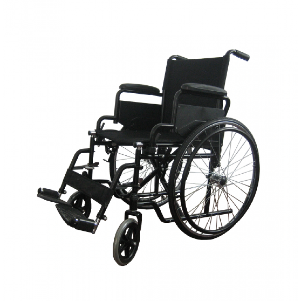 Πτυσσόμενο Αναπηρικό Αμαξίδιο Γενικής Χρήσης Brother Medical BME4617B.  Πλάτος Καθίσματος 46cm. Μαύρο. 