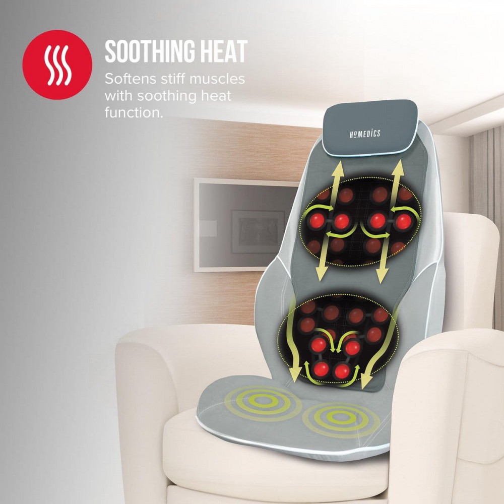 Θερμαινόμενο Κάθισμα Μασάζ SHIATSU MAX HoMedics BMSC-5000H. 
