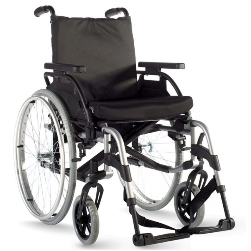 Αναπηρικό Αμαξίδιο Ελαφρού Τύπου Αλουμινίου Breezy BasiX². Πλάτος Καθίσματος 43cm. Γκρι. 