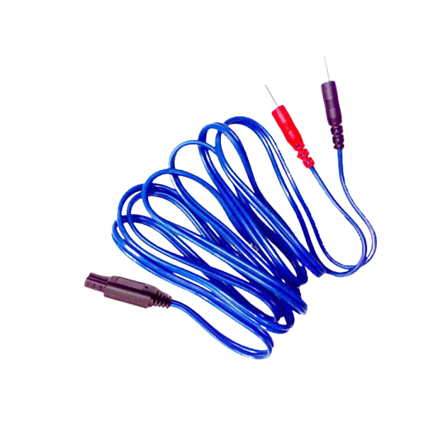 Ανταλλακτικό Καλώδιο 2 Ακροδεκτών Σύνδεσης Ηλεκτροδίων Συσκευών Ηλεκτροθεραπείας I-TECH T-One. Ø 2mm. Μπλε. 