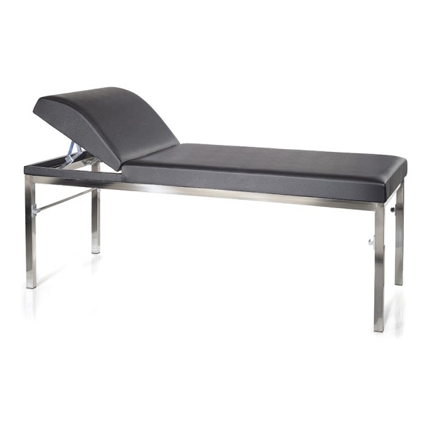 Ανακλινόμενη Εξεταστική Κλίνη με Καμπυλωμένο Προσκέφαλο Bobe'. Inox. 185x65x70cm. Μαύρο. D-18-1. Ανακλινόμενη Εξεταστική Κλίνη με Καμπυλωμένο Προσκέφαλο Bobe'. Inox. 185x65x70cm. Μαύρο. D-18-1.