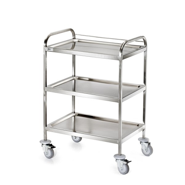 Τροχήλατο Τραπέζι Νοσηλείας D-34 Ανοικτού Τύπου-Τριών Ραφιών. Ανοξείδωτο. 40x60x90 cm. Τροχήλατο Τραπέζι Νοσηλείας D-34 Ανοικτού Τύπου-Τριών Ραφιών. Ανοξείδωτο. 40x60x90 cm.