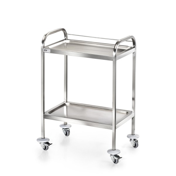 Τροχήλατο Τραπέζι Νοσηλείας D-38 Δύο Ραφιών & Μικρών Τροχών. Ανοξείδωτο. 40x60x80 cm. Τροχήλατο Τραπέζι Νοσηλείας D-38 Δύο Ραφιών & Μικρών Τροχών. Ανοξείδωτο. 40x60x80 cm.