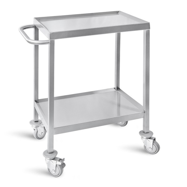 Ανοξείδωτο Τροχήλατο Τραπέζι Χειρουργείου D-40 Δύο Επιφανειών Εργασίας με Χειρολαβή Ώθησης. 40x60x80 cm. Ανοξείδωτο Τροχήλατο Τραπέζι Χειρουργείου D-40 Δύο Επιφανειών Εργασίας με Χειρολαβή Ώθησης. 40x60x80 cm.