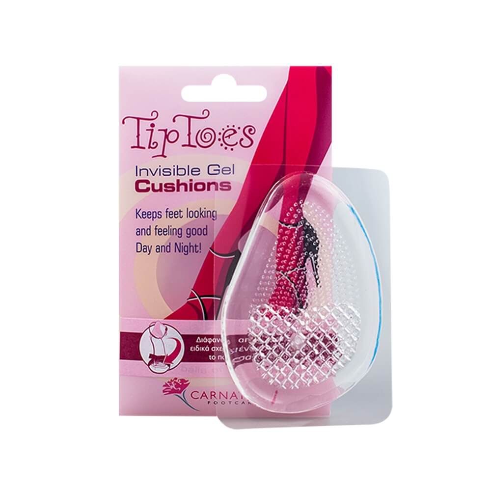 Διάφανοι Πάτοι Gel Mεταταρσίου Carnation Tip Toes Gel Cushions για Ψηλοτάκουνα-Πέδιλα-Μπότες. Ζεύγος. One Size. 1065 Vican.  