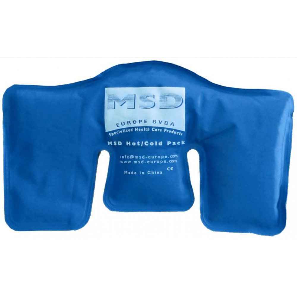 Επίθεμα Τριών Τμημάτων Θερμοθεραπείας - Κρυοθεραπείας Αυχένα και Ωμοπλάτης, Άμεσης Επαφής, Αργίλου, MVS Soft Touch. Medium-Large 40x20cm. 