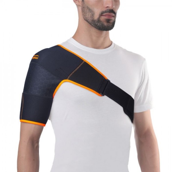 Αθλητική Επωμίδα Neoprene Shoulder Support Double Lock Neo. One Size. Μαύρο. Ortholand.  Αθλητική Επωμίδα Neoprene Shoulder Support Double Lock Neo. One Size. Μαύρο. Ortholand.