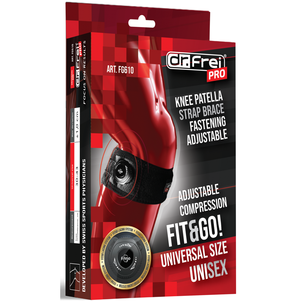 Επιγονατιδική Δέστρα Neoprene Ρυθμιζόμενη FG610 Dr. Frei Pro. One-Size. Μαύρο. Επιγονατιδική Δέστρα Neoprene Ρυθμιζόμενη FG610 Dr. Frei Pro. One-Size. Μαύρο.