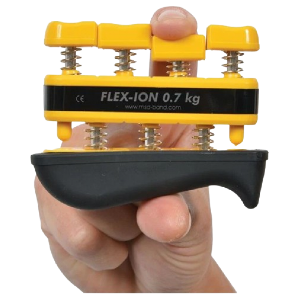 Γυμναστής Δακτύλων Μεμονομένων Πλήκτρων Ελατηρίου Moves FLEX-ION. Κίτρινο-Μαλακό Αντίστασης 0,700Kg. AC-3181. 