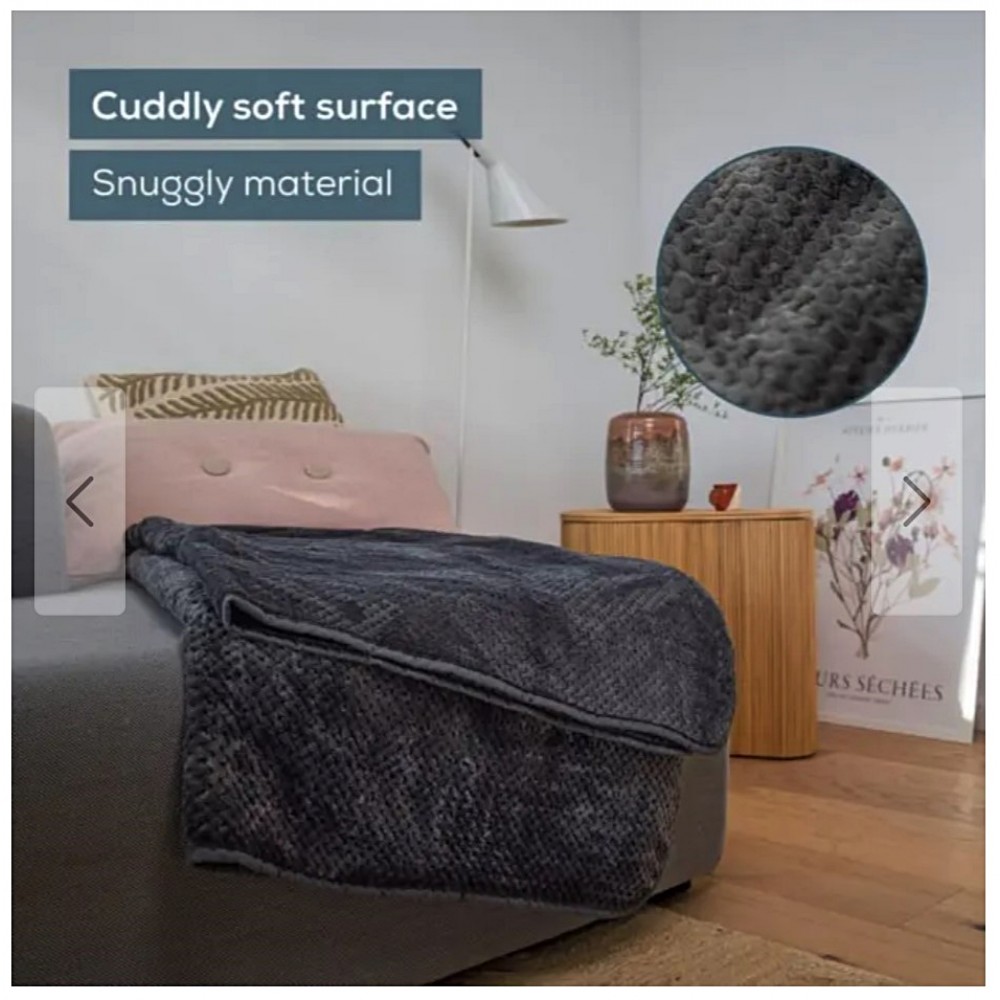 Μαλακή Θερμαινόμενη Κουβέρτα Beurer HD 65. Μονή 180x130cm. Σκούρο Γκρι. 