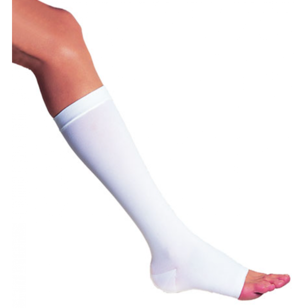 Αντιθρομβωτικές Μετεγχειρητικές Κάλτσες Κάτω Γόνατος Κλάσης Ι, 18-22 mmHg Ανοικτών Δακτύλων. Ζεύγος. Λευκό. 