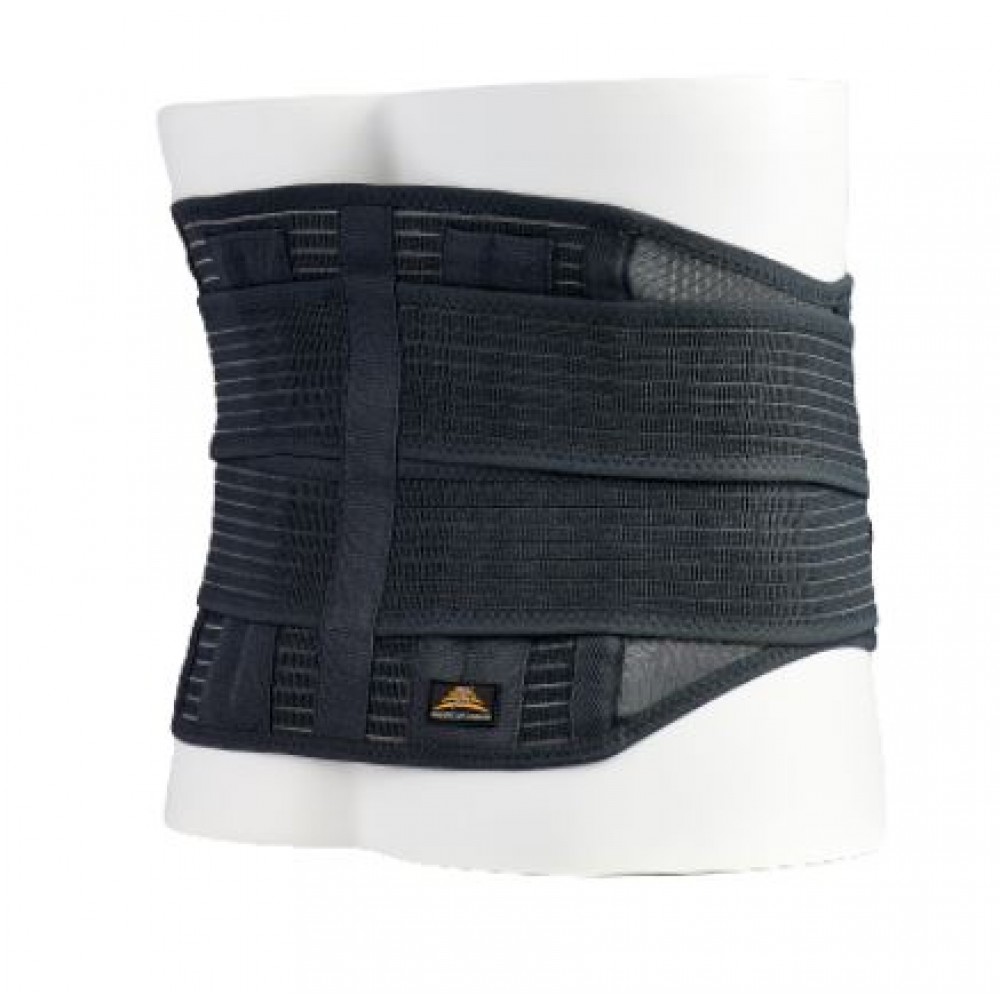 Ζώνη Οσφύος με Οσφυϊκό Πίεστρο PRESSURE PAD MB.5305. Ύψος Οπίσθιο 24,5cm. Σκούρο Γκρι.