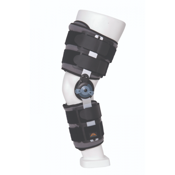 Νάρθηκας Μηροκνημικός Λειτουργικός με Γωνιόμετρο MB.9001 PREMIUM SHORT FULL–FOAM 40cm. Αμφιδέξιος. One Size. Γκρι. Παροχή ΕΟΠΥΥ.