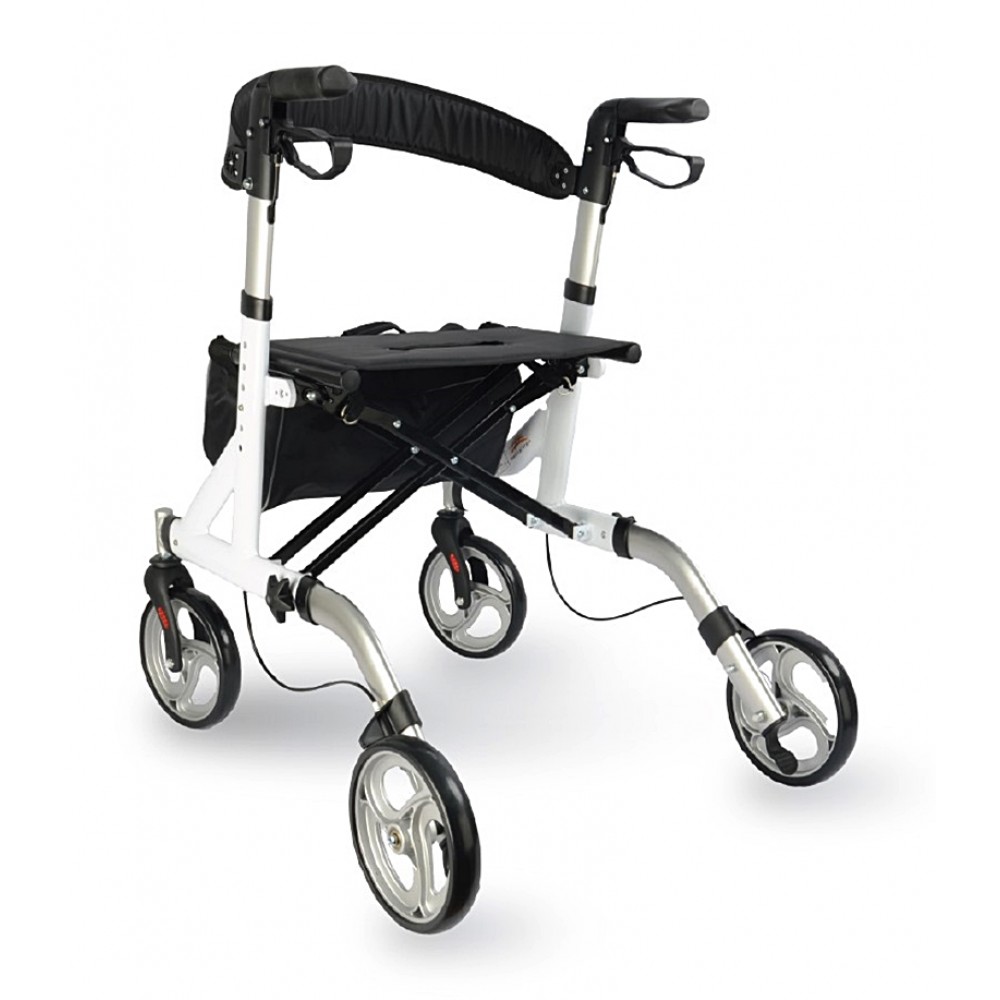 Πτυσσόμενος Περιπατητήρας Ενηλίκων Rollator MB.W0001. Αλουμινίου. Λευκός. Πτυσσόμενος Περιπατητήρας Ενηλίκων Rollator MB.W0001. Αλουμινίου. Λευκός.