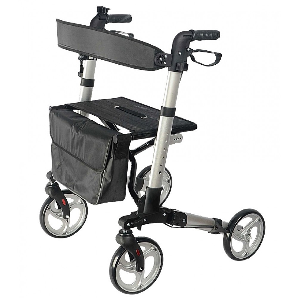 Πτυσσόμενος Περιπατητήρας Ενηλίκων Rollator MB.W0002. Αλουμινίου. Ασημί. Πτυσσόμενος Περιπατητήρας Ενηλίκων Rollator MB.W0002. Αλουμινίου. Ασημί.