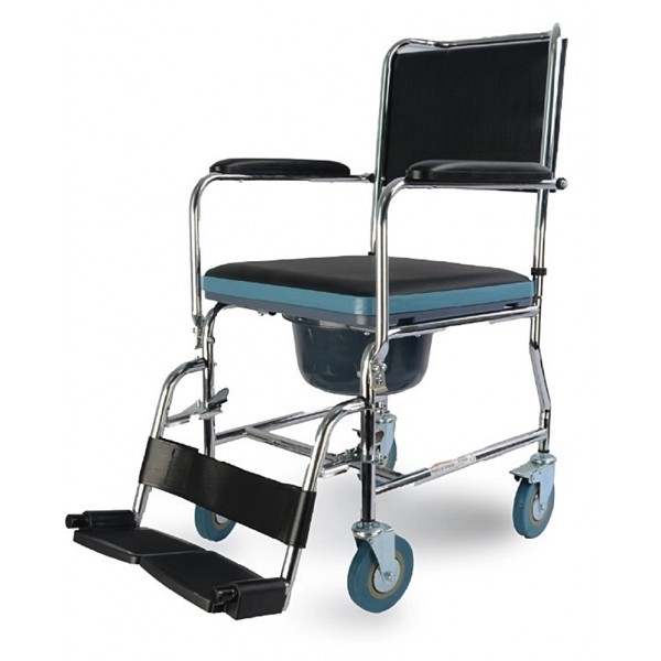 Απλό Ατσάλινο Αμαξίδιο Μπάνιου MB.W2052 με Δοχείο WC & Δερμάτινο Κάθισμα. Πλάτος Καθίσματος 43cm. Απλό Ατσάλινο Αμαξίδιο Μπάνιου MB.W2052 με Δοχείο WC & Δερμάτινο Κάθισμα. Πλάτος Καθίσματος 43cm.