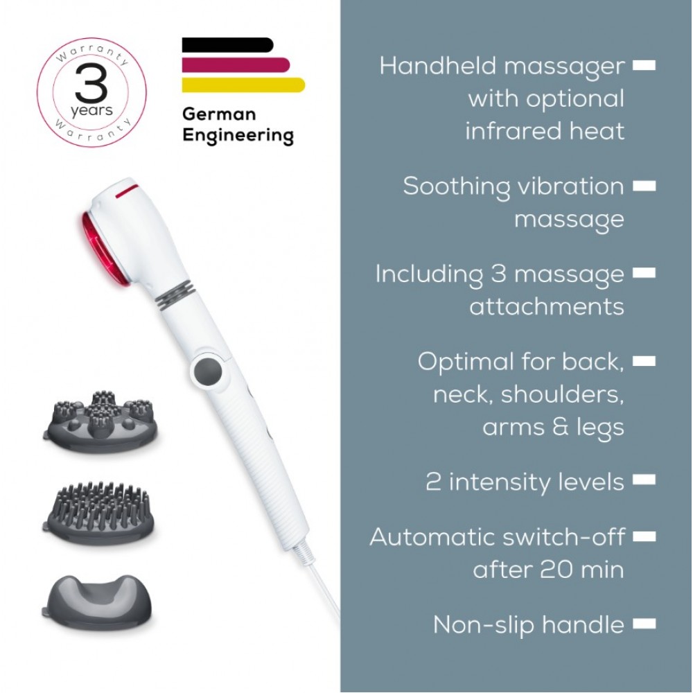 Συσκευή Μασάζ 2 σε 1 με Υπέρυθρη Θερμότητα Beurer MG 44. 