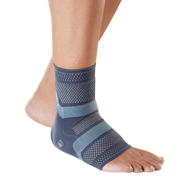 Ελαστική Επιστραγαλίδα MALLEOLASTIK με Αμφίπλευρα Επιθέματα Αστραγάλων από Σιλικόνη. Αμφιδέξια. Γκρι. Ortholand. 